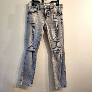 Pacsun Skinny Comfort Stretch Distressed Gray/ Black Jeans. W28×30 **NEW**